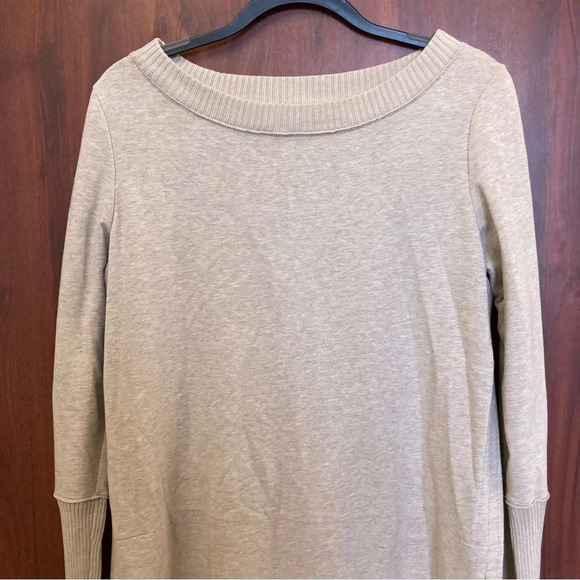 LAFAYETTE 148 Beige Long Sleeve Jersey Knit Sweater Dress Size Large - Picture 3 of 7